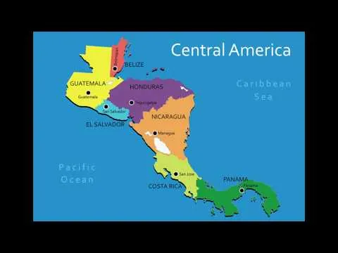 Mapa de centroamerica con sus paises