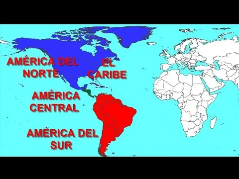 Mapa de las americas con sus paises